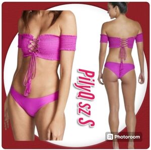 PILYQ Fuchsia Bikini 2 Piece Swimsuit